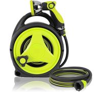 Avvolgitubo retrattile da giardino, 1,5 m + 1,5 m, con 10 ugelli spray, si adatta ai tappi standard degli Stati Uniti, per irrigazione del giardino, pulizia dei pavimenti, pulizia degli animali