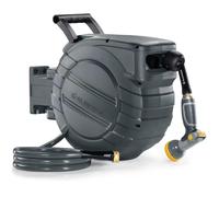 Avvolgitubo retrattile GLAHODEN da giardino, 1/2 pollice x 65 piedi, resistente ai raggi UV, automatico, robusto, con montaggio a parete, attacco