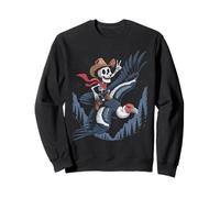 Avvoltoio Spettrale Cowboy Condor Scheletro Halloween Felpa