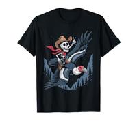Avvoltoio Spettrale Cowboy Condor Scheletro Halloween Maglietta