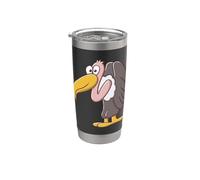 Avvoltoio Uccello Animale Selvaggio Raptor Amante Uccelli Uomini Donne Bicchiere termico in acciaio inox doppia parete