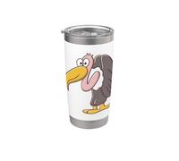 Avvoltoio Uccello Animale Selvaggio Raptor Amante Uccelli Uomini Donne Bicchiere termico in acciaio inox doppia parete