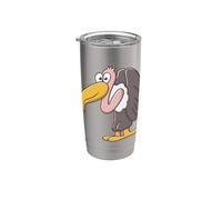 Avvoltoio Uccello Animale Selvaggio Raptor Amante Uccelli Uomini Donne Bicchiere termico in acciaio inox doppia parete
