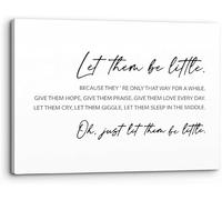 AVWXZBDFH Poster E Stampe Let Them Be Little, Dipinto Su Tela Con Frase Motivazionale Minimalista, Decorazione Per La Casa, 40X60 Cm, Senza Cornice