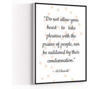 AVWXZBDFH Stampa Non Permettere Al Tuo Cuore Di Compiacersi Con Le Lodi Delle Persone Citazione Dipinto Decorazione Murale 40X60 Cm Senza Cornice