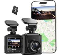 Avylet 2K Dash Cam Wi-Fi Con Scheda 64GB, Mini Telecamera per Auto 1440P con APP, Dashcam Auto GPS Esterno, WDR, Visione Notturna, 24H Monitor di Parcheggio, Rilevamento di Movimento, G-Sensor
