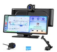 Avylet Schermo per auto 9.26 pollici,Wireless Carplay e Android Auto, con Dash Cam 4K, Fotocamera Posteriore FHD, Schermo Touch, Controllo Vocale, Navigazione GPS, Mirror Link, Bluetooth, AUX, FM