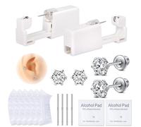 AVYRING Kit Completo per Piercing all'Orecchio con Pistola Usa e Getta, Borchie in Acciaio Inossidabile 316L, Automatico e Indolore, per Cartilagine, Trago, Conchiglia e Helix, Ideale per Fai da Te