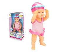 AVZYARDY Bambola da nuoto elettrico for bagno, giocattolo for vasca da bagno a batteria impermeabile con arti mobili, bambola da piscina galleggiante realistica for bambini piccoli