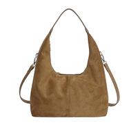 AVZYARDY Borsa a spalla in camoscio per donna, elegante borsa tote con zip, stile vintage morbido e capiente con tracolla regolabile, grande borsa a mezzaluna in camoscio per uso quotidiano e viaggio