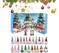 AVZYARDY Calendario Avvento Gnome Natale 2025, conto alla rovescia 24 giorni con graziosi ornamenti, calendario riutilizzabile per le vacanze