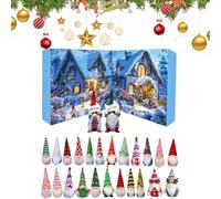 AVZYARDY Calendario Avvento Gnome Natale 2025, conto alla rovescia 24 giorni con ornamenti gnome, calendario riutilizzabile per le vacanze