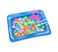AVZYARDY Giocattoli da pesca magnetica impostati for bambini con piscina gonfiabile, canna, rete e pesce galleggiante, gioco da bagno for bambini for feste in piscina, regalo educativo for ragazzi e r