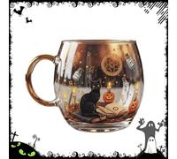 AVZYARDY Tazze Creative di Natale, Bicchieri di Vetro Colorati Natalizi, Tazze Artigianali Dipinte a Mano per Festività, Bicchieri per Bevande per Casa Ufficio Scrivania Decorazione Natalizia