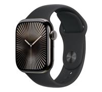 AW S10 GPS + Cellular 42mm Slate Titanium Case with Black Sport Band - M/L