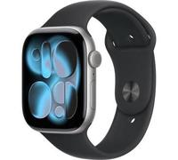 Apple Watch Series 11 GPS, Cassa 46 mm in alluminio grigio siderale con Cinturino Sport nero - M/L