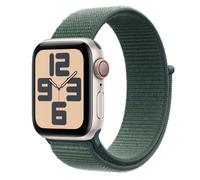 AW SE GPS + Cellular 40mm Starlight Aluminium Case with Lake Green Sport Loop