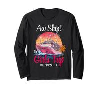 AW Ship Girls Trip 2025 Cruise Squad Family Cruise Vacation Maglia a Manica