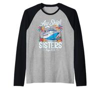 Aw Ship It's A Sisters Trip 2026 Ragazze Matching Cruise Squad Maglia con Maniche Raglan