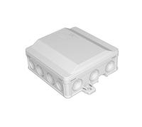 AW-Tools Scatola di giunzione per ambienti umidi, IP54, impermeabile, policarbonato, grigio chiaro, 1 scatola di collegamento 95 x 95 mm