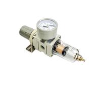 AW2000-02 Regolatore di pressione del filtro dell'aria pneumatico 1/4 BSP Combo Piggyback, filtro del compressore for utensili pneumatici con manometro(AW2000-02 C Male)