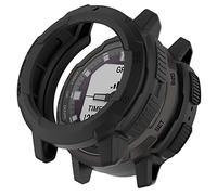 AWADUO Compatibile con Garmin Instinct Crossover Custodia Protettiva, SmartWatch PC Custodia Protettiva Soft Shell Nero Accessori Smartwatch