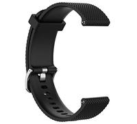 AWADUO Compatibile con Ticwatch Mobvoi S2, cinturino di ricambio da 22 mm, in silicone per Ticwatch Mobvoi S2 e Ticwatch Mobte E2, morbido e resistente (silicone nero)