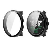 AWADUO Custodia protettiva compatibile con Suunto Race 2 Smartwatch in PC con protezione schermo touch in vetro temperato (nero)