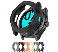 AWADUO Custodia protettiva compatibile con Ticwatch Pro 5, custodia protettiva in poliuretano termoplastico per smartwatch, morbida e resistente, accessorio per orologio (nero)