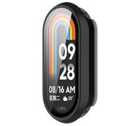 AWADUO Smartwatch Full Coverage PC Custodia Protettiva con Vetro Tempered Touchable Screen Protector Compatibile con Xiaomi Band 9/Band 9 NFC Smartwatch Accessori (Nero)