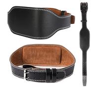 awagas Cintura per sollevamento pesi, larghezza 14 cm, cintura per allenamento, 11 fori regolabili, per allenamento della forza, bodybuilding, esercizi di fitness, squat profondi