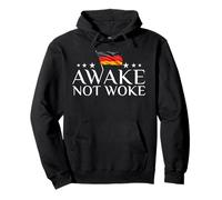 Awake Not Woke Anti-censura libertà di Parola Felpa con Cappuccio