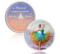 Awaken with Grace Sobriety Coin, Summer Dance AA Coin - Clean AA chip e medaglione - Chip di recupero sobrio con bella dedica - Regali splendidamente sobrio per le donne - Si applica agli alcolisti