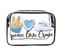 awakentti Borsa di plastica della spiaggia, chiara borsa trasparente di plastica del trucco del PVC, borsa moderna semplice della spiaggia, borsa da spiaggia imballabile, A