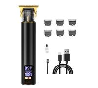 awakentti Tagliacapelli elettrico, ricaricabile, senza fili, per uomo, set per la cura dei capelli con display a LED, kit professionale per il taglio dei capelli da barbiere ad alte prestazioni