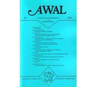 Awal, n° 23/2001: Le mariage en Afrique du Nord