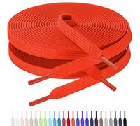 AWANGLOU Lacci piatti per scarpe da ginnastica, lacci per scarpe da ginnastica in 27 colori, diverse lunghezze, per scarpe da ginnastica all'aperto, corsa, arrampicata, sport, 06 Arancione, 54" Inch