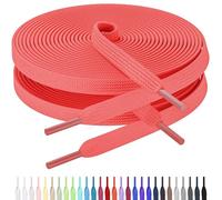AWANGLOU Lacci piatti per scarpe da ginnastica, lacci per scarpe da ginnastica in 27 colori, diverse lunghezze, per scarpe da ginnastica all'aperto, corsa, arrampicata, sport, 28 Rosa Salmone, 79