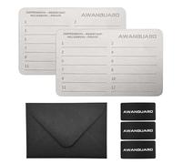 AWANGUARD Portafoglio in acciaio - 2 X 24 Seed Phrase Metal Plates, Cold Bitcoin Wallet, Seed Phrase Storage, Crypto Steel Metal Plates, Compatible with Ledger, Trezor and ALL Hardware & Software