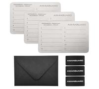 AWANGUARD Portafoglio in acciaio - 3 X 24 Seed Phrase Metal Plates, Cold Bitcoin Wallet, Seed Phrase Storage, Crypto Steel Metal Plates, Compatible with Ledger, Trezor and ALL Hardware & Software