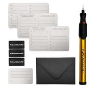 AWANGUARD Senator Basic - 3x24 SEED Frase Portafoglio Bitcoin in Acciaio per criptovalute Frase di Recupero +Penna per Incisione. Compatibile con tutti i portafogli di criptovalute.