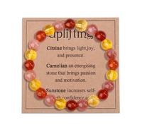 AWARDSEN Braccialetto con cristalli da 8 mm, per viaggi sicuri, protezione empatica e ansia, portafortuna per viaggi, sollievo dall'ansia, nuovo lavoro, capitolo successivo, regali spirituali per