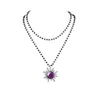 AWARDSEN Collana gotica con ciondolo a forma di sole, girocollo, stile punk, hip-hop, Halloween, Natale, Capodanno, feste, gioielli gotici per donne, amanti del cosplay di vampiri, uomini, Acciaio