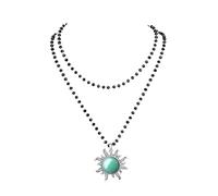AWARDSEN Collana gotica con ciondolo a forma di sole, girocollo, stile punk, hip-hop, Halloween, Natale, Capodanno, feste, gioielli gotici per donne, amanti del cosplay di vampiri, uomini, Acciaio