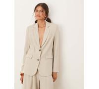 AWARE - Mix & Match - Blazer sartoriale premium oversize color pietra in coordinato-Neutro 40