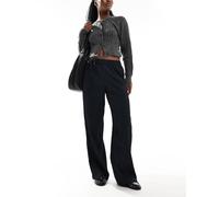 AWARE - Pantaloni comodi neri testurizzati-Nero XS