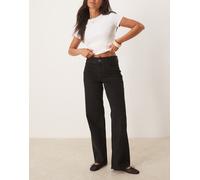 AWARE - Rena - Jeans a fondo ampio a vita medio alta nero rinse wash W28