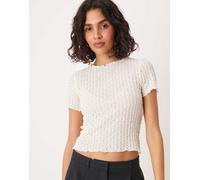 AWARE - T-shirt baby bianca testurizzata-Bianco XL