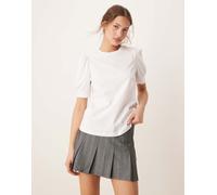 Aware - T-shirt bianca con maniche a sbuffo-Bianco XL
