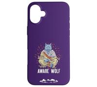 AWARE WOLF - Divertente gioco di parole per meditazione dei lupi Custodia per iPhone 16 Plus